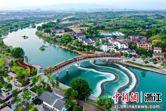 婺城區(qū)巖頭村水上廊橋。金華市水利局供圖