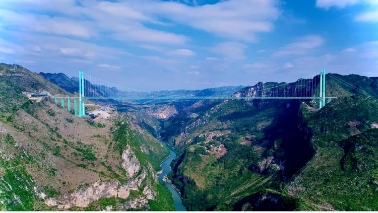 世界第一高橋——花江峽谷大橋?qū)崿F(xiàn)全橋橋面貫通_fororder_1338598893455757274