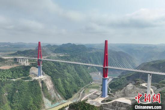 4月25日，航拍貴州龍里河特大橋�！≈行戮W(wǎng)記者 瞿宏倫 攝