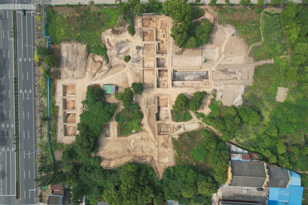 圖為寺墩遺址俯瞰圖。（于成龍 攝）