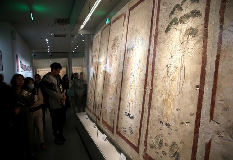唐韓休墓壁畫首次對外集中展出 目前暫時只對科研相關人員開放